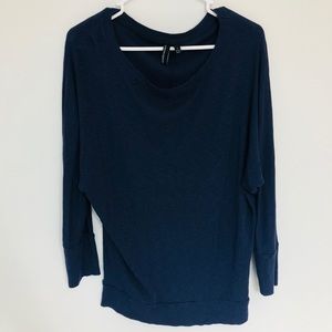 Cynthia Rowley Navy Blue Dolman Sleeve Top